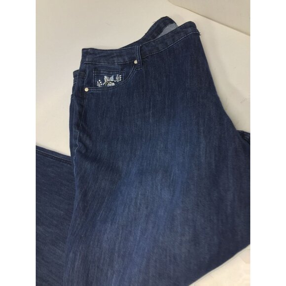 CJ Banks Womens Shaped Fit Mid Rise Straight Jeans Size 24W Nwt - Picture 2 of 12